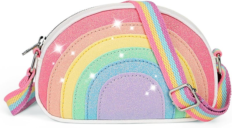 cotmcor Store Toddler Purse Valentines Gifts for Kids: 2 3 4 5 6 7 8 Year Old Girl Birthday Gift, Toys for Ages 2-4 Rainbow Crossbody Bag - Image 1